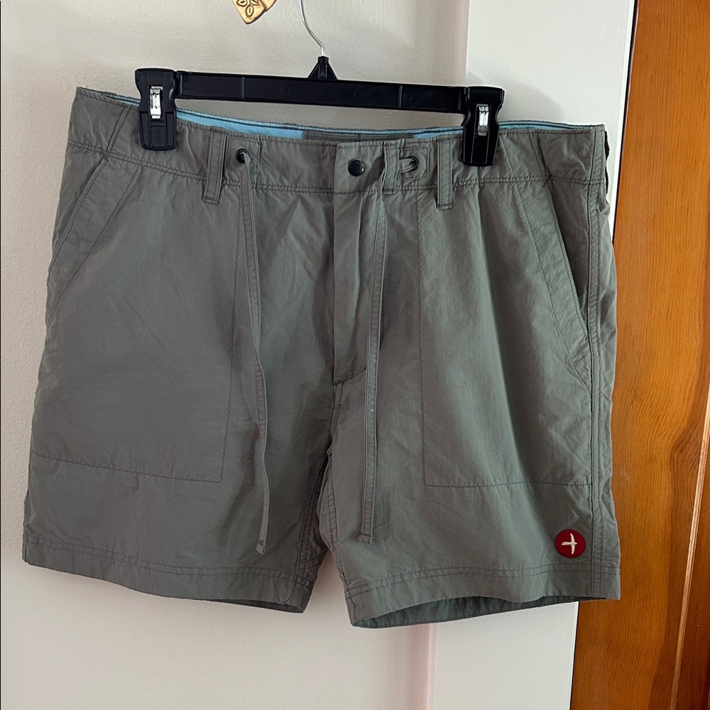 Men's Casual Gray Flat Front Shorts